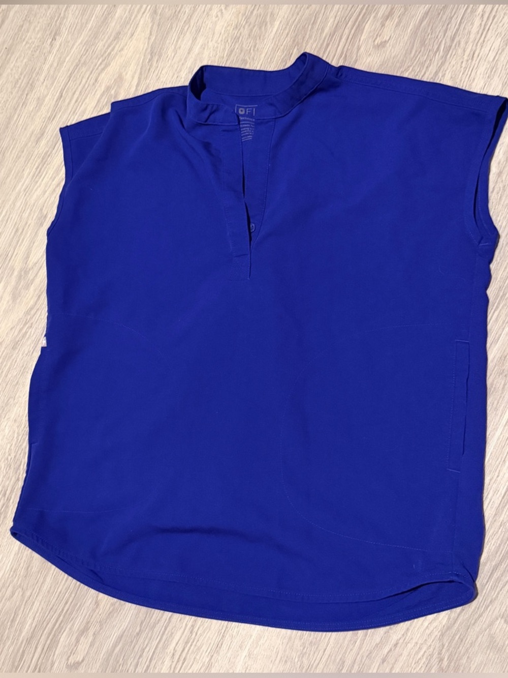 Figs Women's Short Sleeve Top in Royal Blue